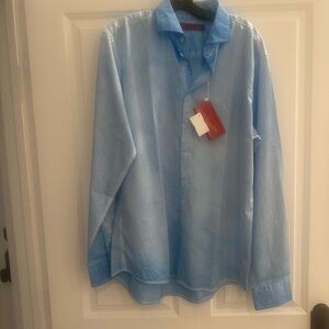 Sky Blue Casual Button Down Shirt